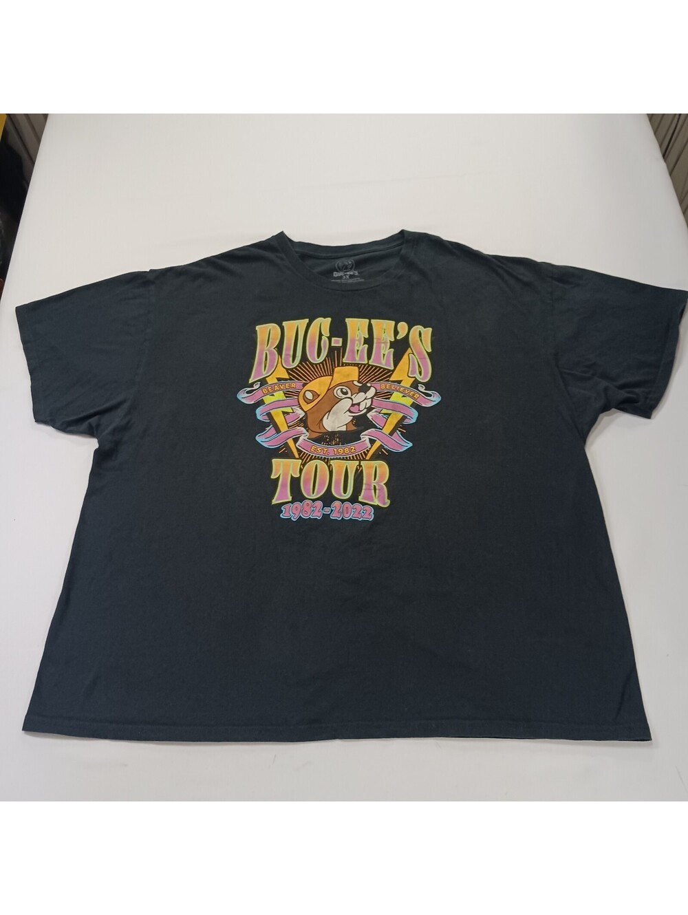 Buc-ees Beaver Tour 1982-2022 Men's Black Short Sleeve Graphic T-Shirt Size 3X